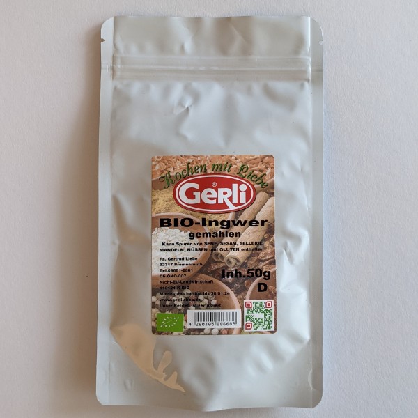 Bio Ingwer gemahlen Gerli Gewürze 50 g