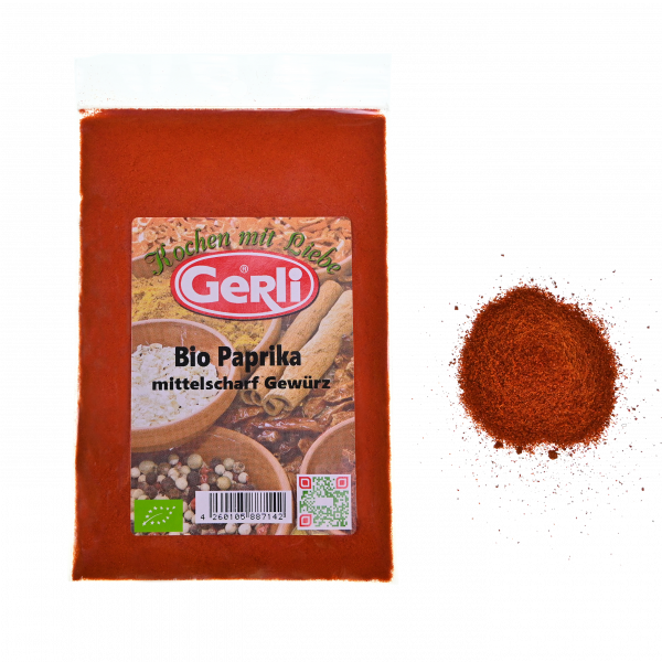 Bio Paprika mittelscharf Gerli Gewürze 40 g