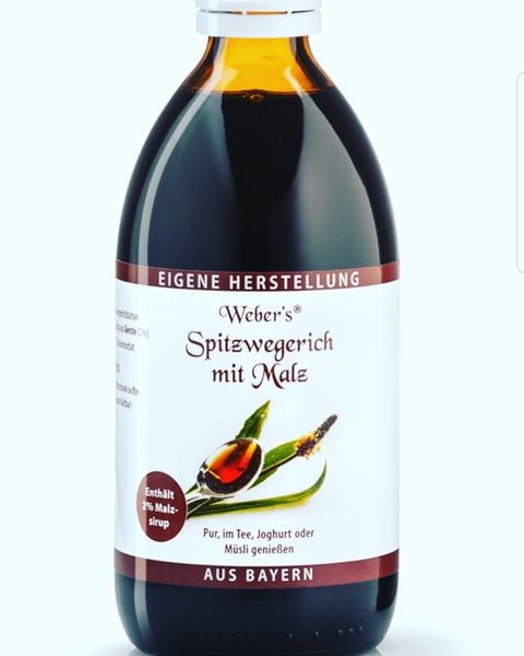 Webers Spitzwegerichsaft mit Malz Gerli 250 ml