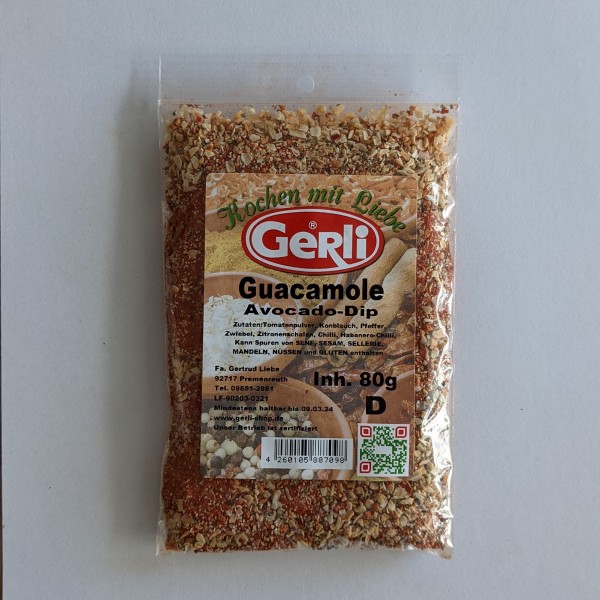 Guacamole Avocado Dip Gerli Gewürze 80 g