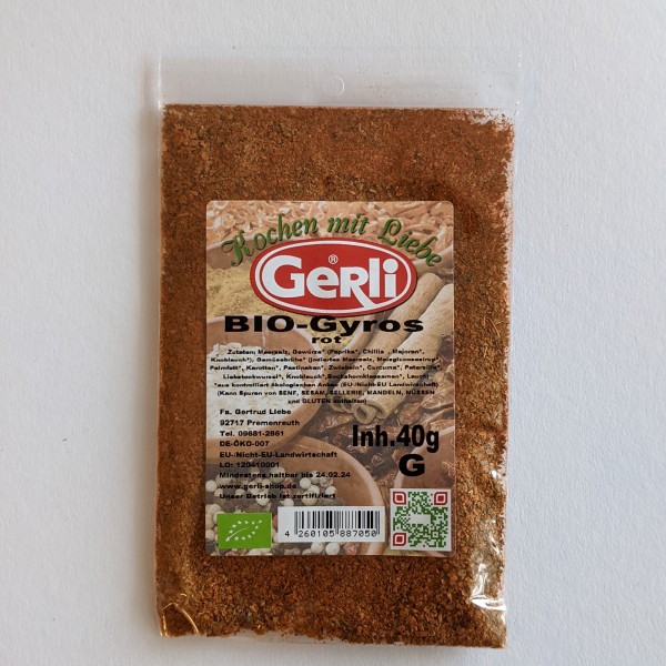 Bio Gyros rot Gerli Gewürze 40 g