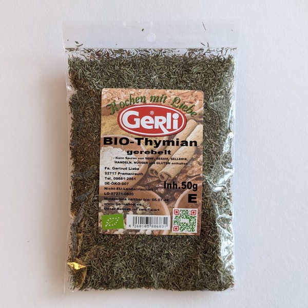 Bio Thymian gerebelt