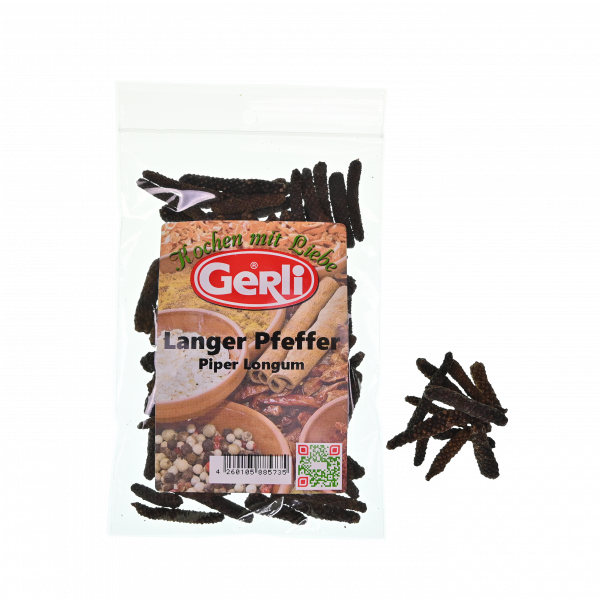 Langer Pfeffer Piperlongum Gerli Gewürze 50 g