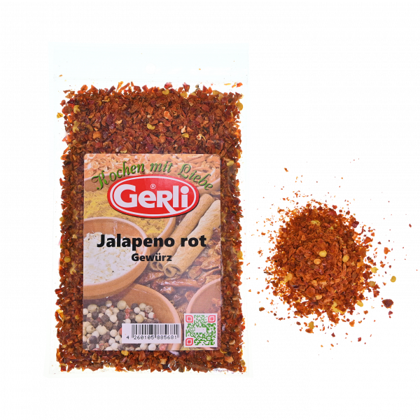 Jalapeno Chili rot geschrotet Gerli Gewürze 40 g