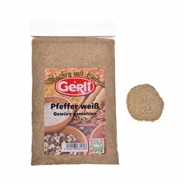 Pfeffer weiß gemahlen Gerli Gewürze 60 g