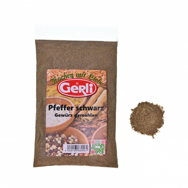 Pfeffer schwarz gemahlen Gerli Gewürze 140 g