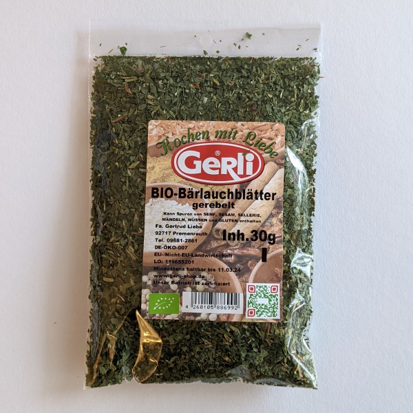 Bio Bärlauchblätter gerebelt Gerli Gewürze 30 g