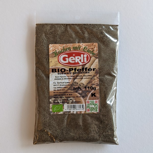 Bio Pfeffer schwarz gemahlen 110g