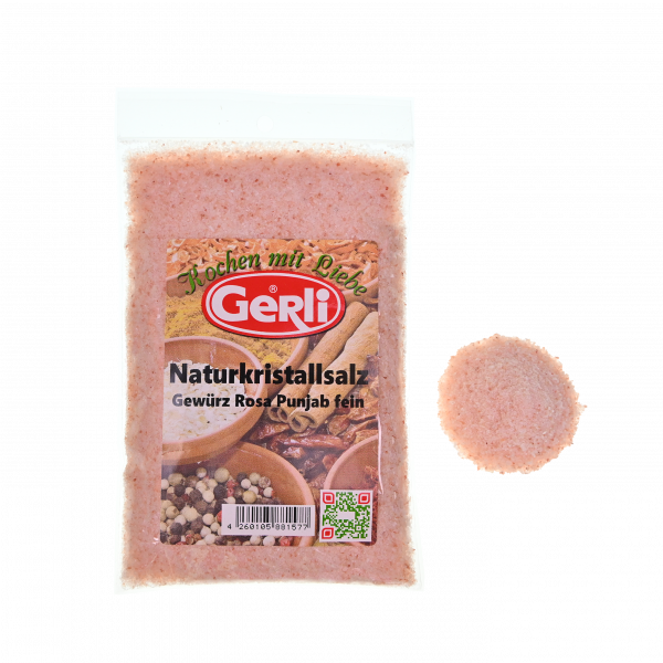 Naturkristallsalz fein (Himalayagegend) Gerli Gewürze 200 g