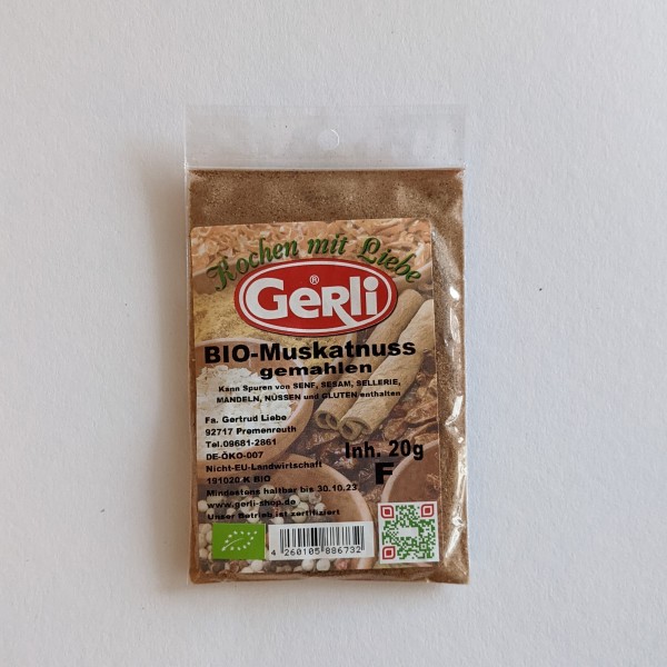 Bio Muskatnuss gemahlen