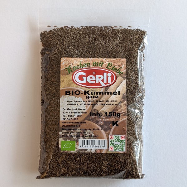 Bio Kümmel ganz Gerli Gewürze 150 g
